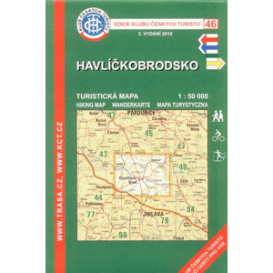 Havlíčkobrodsko - mapa KČT č.46 - 1:50t