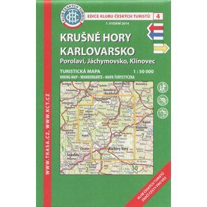Krušné hory - Karlovarsko - mapa KČT č.4 - 1:50t