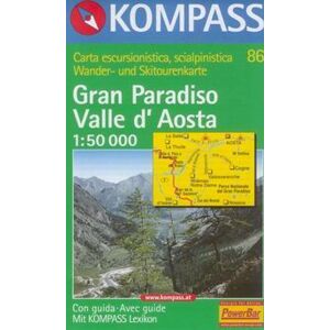 Gran Paradiso, Valle dAosta - mapa Kompass č.86 - 1:50t /Itálie,Francie/