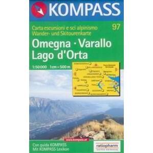 Omegna, Varallo, Lago dOrta - mapa Kompass č.97 - 1:50t /Itálie/