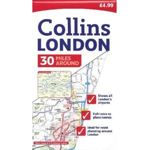 Londýn - 30miles around - mapa Collins - 1:95 000 /Velká Británie/