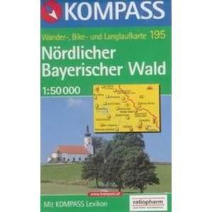 Nrdlicher Bayerischer Wald - mapa Kompass č.195 - 1:50t /Německo,Česká republika/