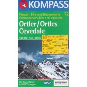 Ortler, Cevedale - mapa Kompass č.72 - 1:50t /Itálie,Švýcarsko/