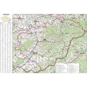 Kraj - Zlínský -ZES- 1:115 000 - nástěnná mapa