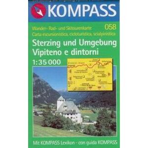 Sterzing und Umgebung - mapa Kompass č.058 - 1:35t /Rakousko,Itálie/