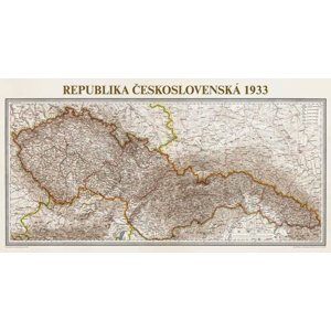 Československo 1933 - nástěnná mapa - 1:1 250 000