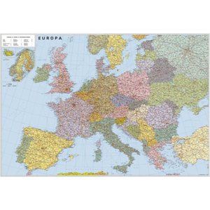 Evropa - politické rozdělení -A0 -1:3 600 000 - nástěnná mapa /ZES/