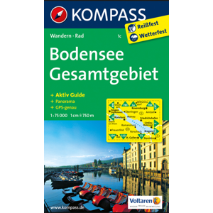 Bodensee/Bodamské jezero/ - mapa Kompass č.1c - 1:75t /Německo,Rakousko,Švýcarsko/