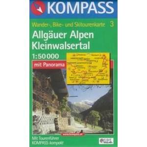 Allgäuer Alpen - mapa Kompass č.3 - 1:50t /Rakousko,Německo/