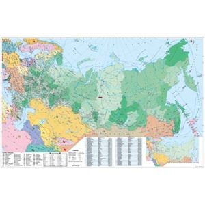Rusko - administrativní - nástěnná mapa - 1:11 000 000 /Stiefel/