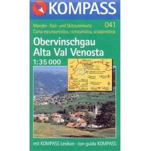 Obervinschgau, Alta Val Venosta - mapa Kompass - 1:35t /Itálie,Rakousko,Chorvatsko/