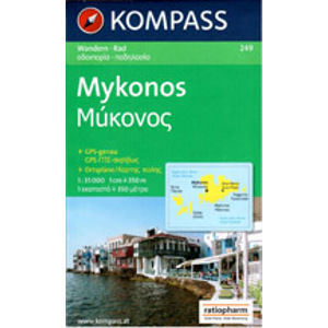 Řecko - Mykonos - mapa Kompass č.249 - 1:35 000