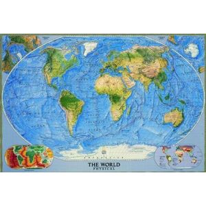 Svět - obecně zeměpisný - 1:38 931 000 - nástěnná mapa /National Geographic/