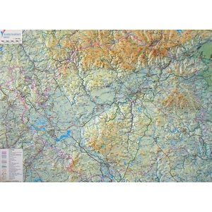 Kraj - Karlovarský - reliéfní nástěnná mapa - 1: 100 000