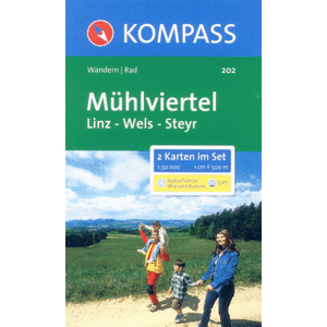 Mühlviertel - Linz-Wels-Steyr - set map Kompass č.202 - 1:50 000 /Rakousko,ČR/