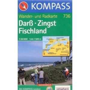 Darss, Zingst, Fischland - mapa Kompass č.736 - 1:50 000 /Německo/