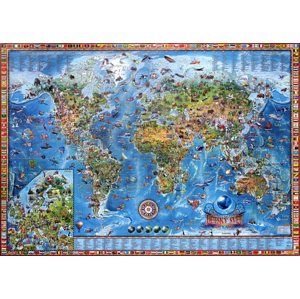 Dětská mapa světa - nástěnná mapa