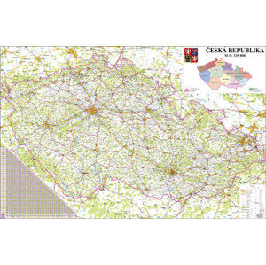 Česká republika - 1:330 000 - nástěnná mapa