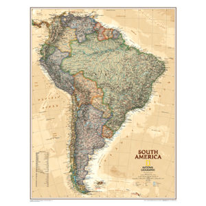 Nástěnná mapa Jižní Amerika National Geographic