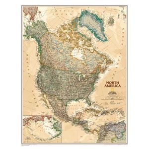 Nástěnná mapa Severní Amerika National Geographic