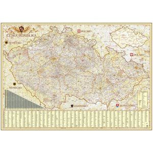 Česká republika exclusive - nástěnná mapa