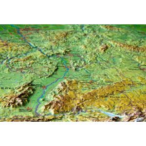 Německo - plastická reliéfní mapa 60 x 80 cm