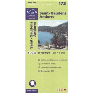 Saint-Gaudens Andorre 1:100 000 Cyklomapa IGN