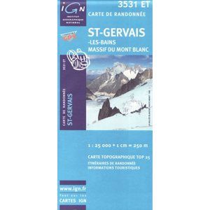 St.Gervais-Les Bains 1:25 000 turistická mapa IGN