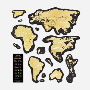 Stírací mapa světa  - Magnetic World