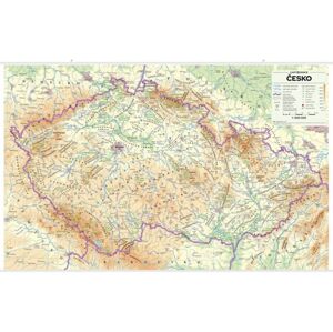 Česko – nástěnná mapa reliéf a povrch, 1 : 500 000