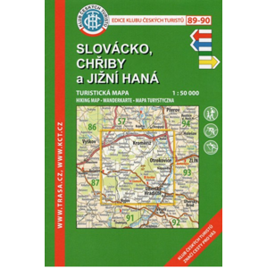 Slovácko, Chřiby a Jižní Haná- mapa KČT 89-90