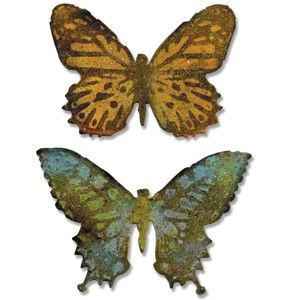 Vyřezávací šablona Bigz + embosovací kapsa - Dva motýlci