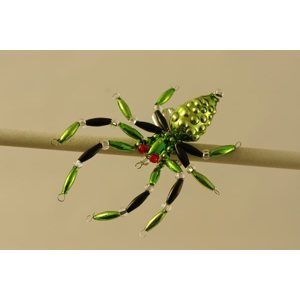 Sada na výrobu ozdoby z perliček - Pavouček - zelený