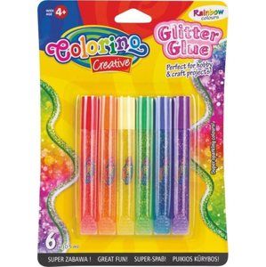Dekorační lepicí pero Colorino - Glitter duha, 6 barev