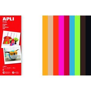 APLI Dekorační filc 210 x 297 mm, mix barev, 10 ks