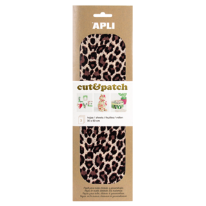 APLI Papír na decoupage - Leopard, 3 listy