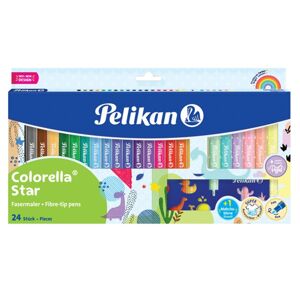 Fixy Pelikan Colorella - sada 24 barev + šablona