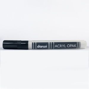 DARWI Akrylová fixa - silná - 6 ml/3 mm - bílá krycí