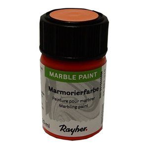 Mramorovací barva Rayher Marble Paint 20 ml - oranžová