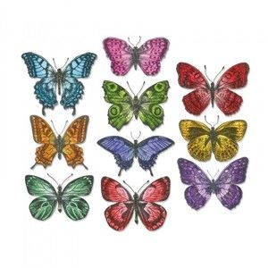 Vyřezávací kovové šablony Framelits - Motýli (20ks)