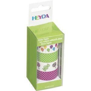 Sada samolepicích papírových washi pásek Heyda - Balónky