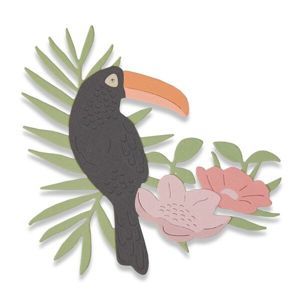 Kovová vyřezávací  šablona Thinlits - Tropický pták (1ks)