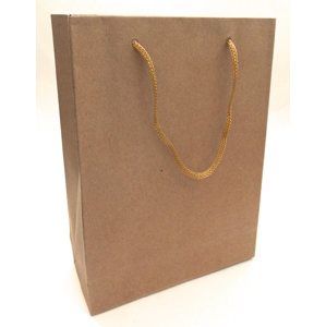 Dárková papírová taška, (32,8x24x7,8cm) - přírodní hnědá