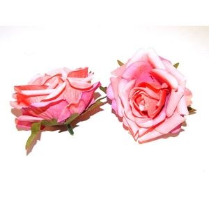 Umělé květiny, růže - růžová, 1 ks
