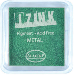 Inkoust IZINK mini, pomaluschnoucí - metalická světle zelená