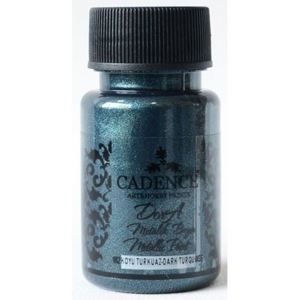 Akrylová barva Cadence DORA metalic, 50 ml - tmavě tyrkysová