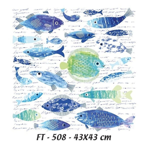 Nažehlovací obrázky na textil Cadence - Ryby s nápisy