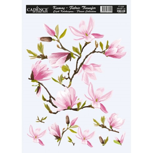 Nažehlovací obrázek na textil Cadence - magnolie, 25 x 35 cm