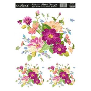 Nažehlovací obrázek na textil Cadence - květiny, 25 × 35 cm