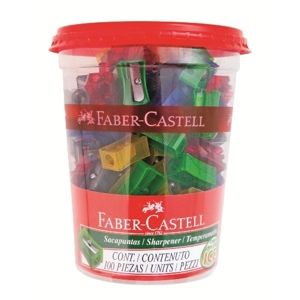 Ořezávátko Faber-Castell jednoduché, plast - mix barev